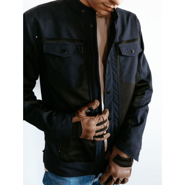 Мотоциклетна куртка Broger California синьо-чорна