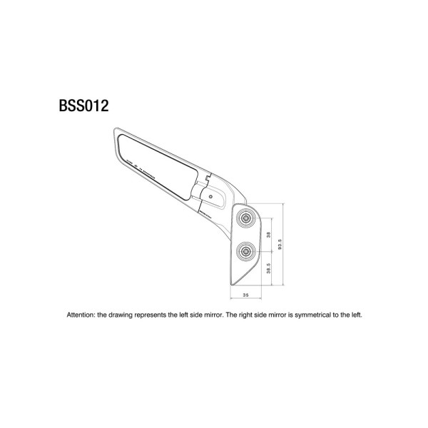 Мотоциклетні дзеркала Rizoma Stealth чорні