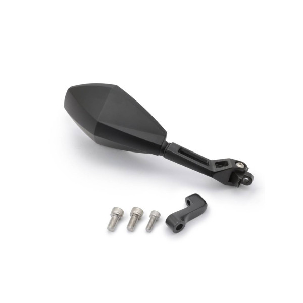 Дзеркало D-MIRROR-12 Diamond Daytona на праву сторону для монтажу на кермі чорне