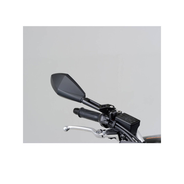 Дзеркало D-MIRROR-12 Diamond Daytona на праву сторону для монтажу на кермі чорне