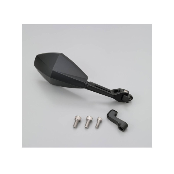 Дзеркало D-MIRROR-12 Diamond Daytona на праву сторону для монтажу на кермі чорне