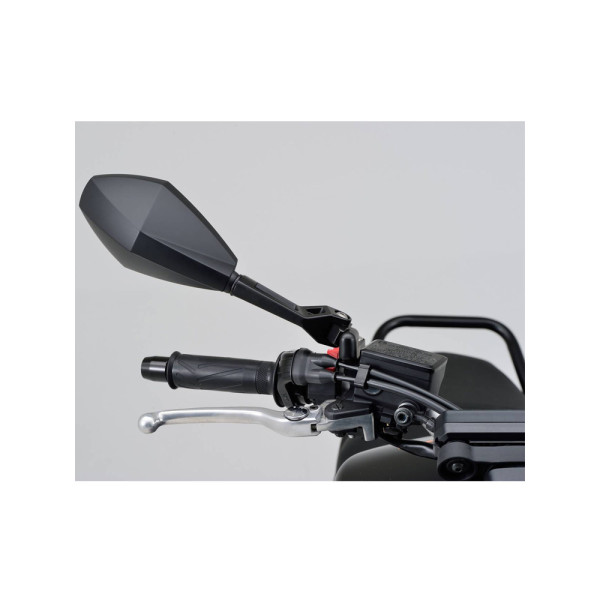 Дзеркало D-MIRROR-12 Diamond Daytona на праву сторону для монтажу на кермі чорне