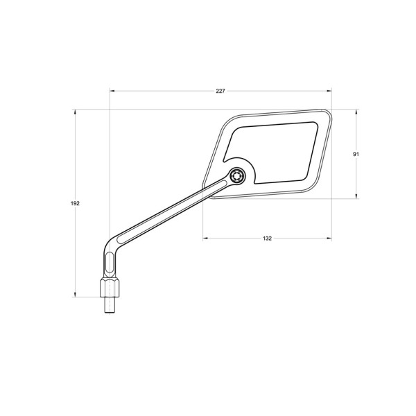 Дзеркало D-MIRROR-20 Daytona на праву сторону чорне