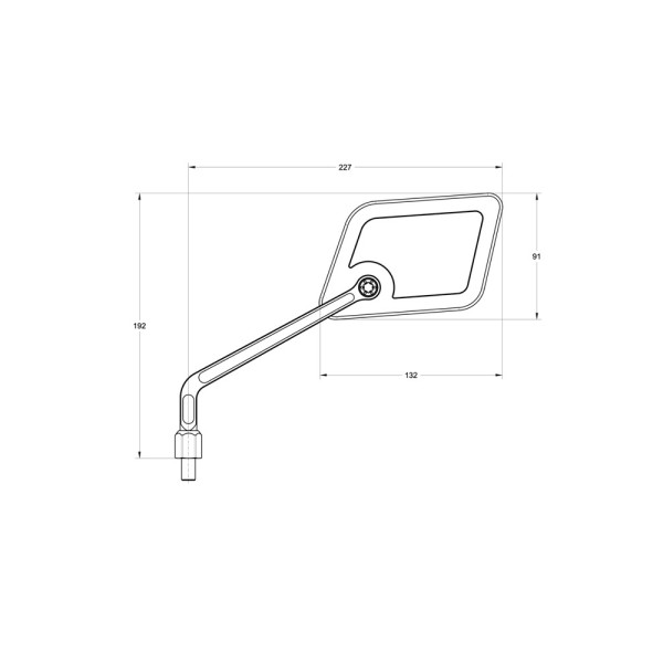 Дзеркало D-MIRROR-20 Daytona на ліву сторону чорне