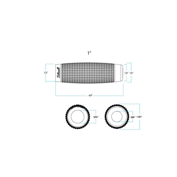 Гріпси Biltwell Recoil TPV для кермів діаметром 25.4 мм чорні