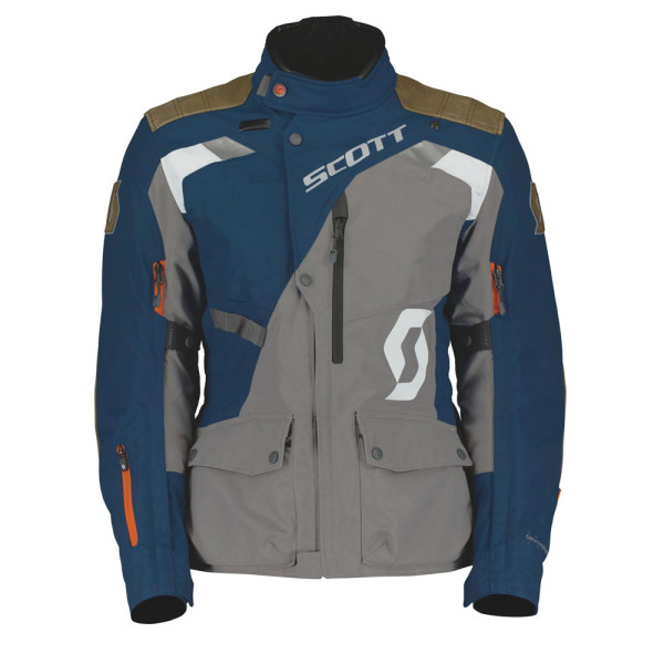 Жіноча текстильна мотоциклетна куртка Scott Dualraid Dryo синьо-сіра