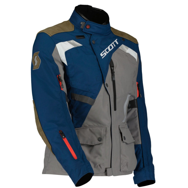 Жіноча текстильна мотоциклетна куртка Scott Dualraid Dryo синьо-сіра