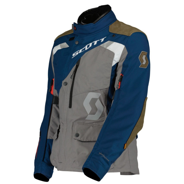 Жіноча текстильна мотоциклетна куртка Scott Dualraid Dryo синьо-сіра