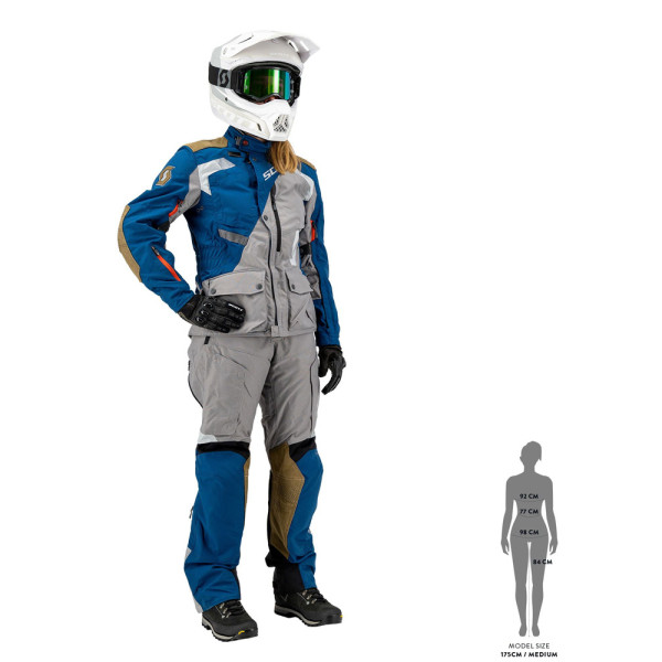 Жіноча текстильна мотоциклетна куртка Scott Dualraid Dryo синьо-сіра