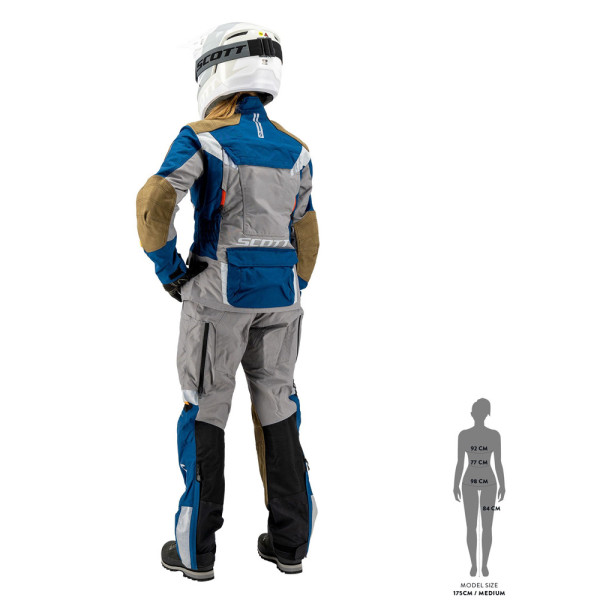 Жіноча текстильна мотоциклетна куртка Scott Dualraid Dryo синьо-сіра