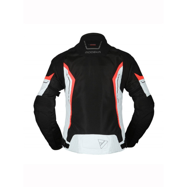 Жіноча мотоциклетна куртка Modeka Khao Air чорна-попелясто-червона