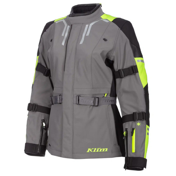 Жіноча текстильна мотоциклетна куртка Klim Altitude сірого-флуоресцентного жовтого кольору