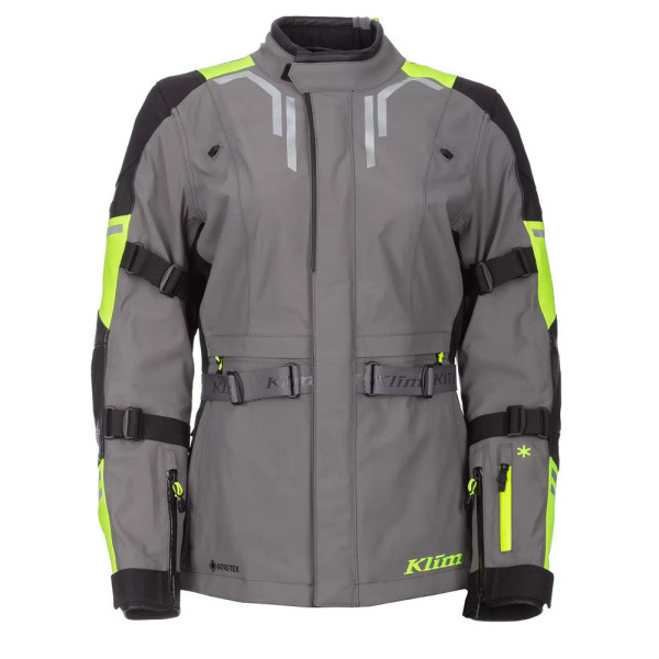 Жіноча текстильна мотоциклетна куртка Klim Altitude сірого-флуоресцентного жовтого кольору