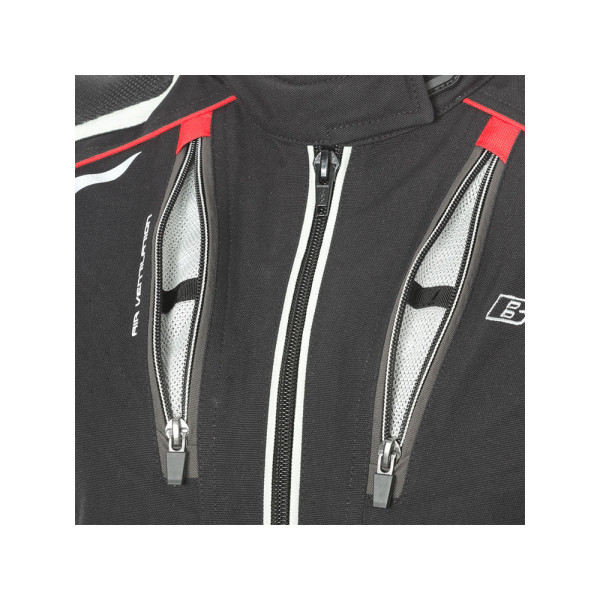 Жіноча текстильна мотоциклетна куртка Büse Linda чорна-червона