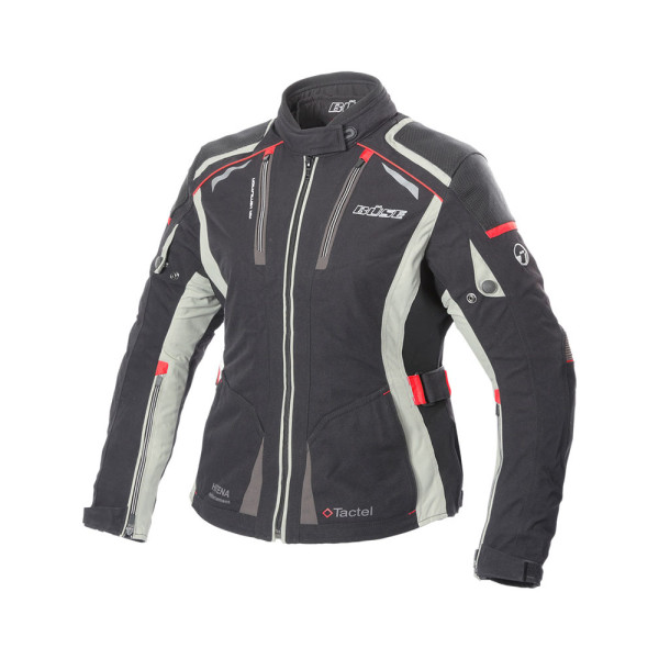 Жіноча текстильна мотоциклетна куртка Büse Linda чорна-червона