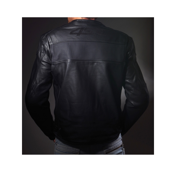 Мотоциклетна куртка шкіряна 4SR Hooligan Black Velvet чорна