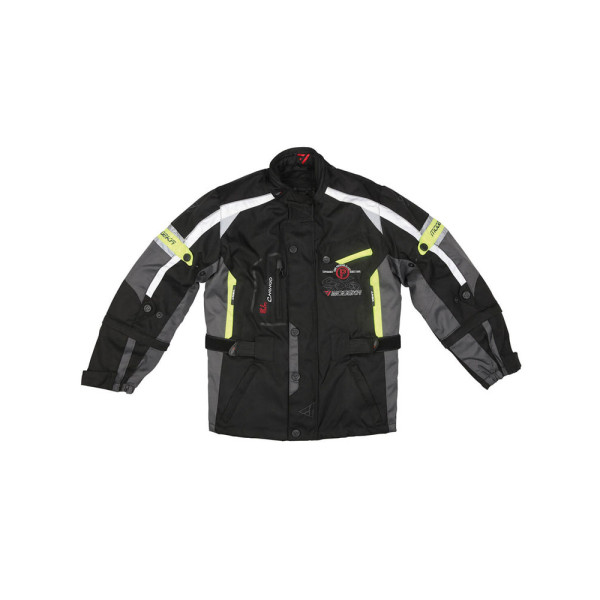 Мотоциклетна куртка дитяча Modeka EL Chango чорна-флюо