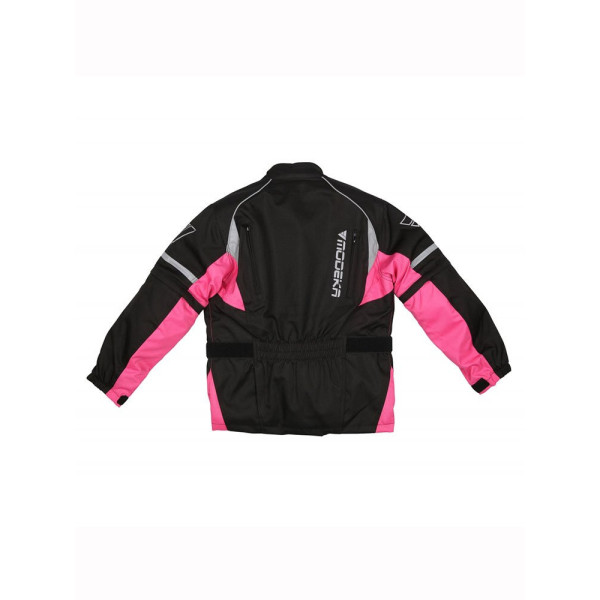 Мотоциклетна куртка дитяча Modeka Tourex II чорна-рожева