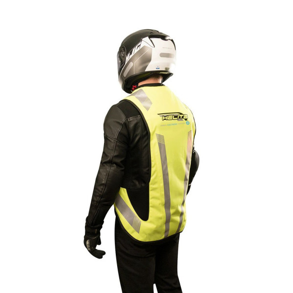 Мотоциклетний жилет з повітряною подушкою Helite E-Turtle 2 + Датчик SDU флуо жовтий