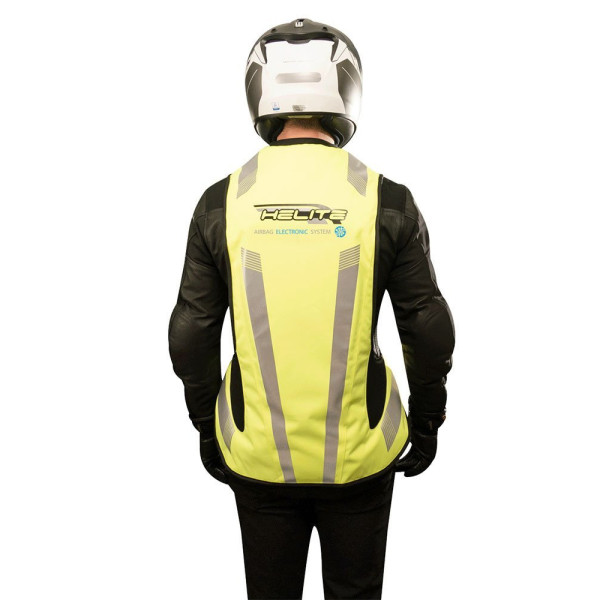 Мотоциклетний жилет з повітряною подушкою Helite E-Turtle 2 + Датчик SDU флуо жовтий