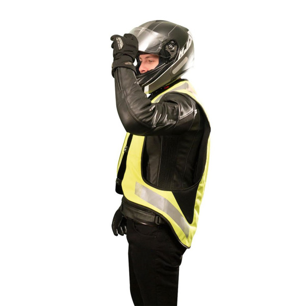 Мотоциклетний жилет з повітряною подушкою Helite E-Turtle 2 + Датчик SDU флуо жовтий