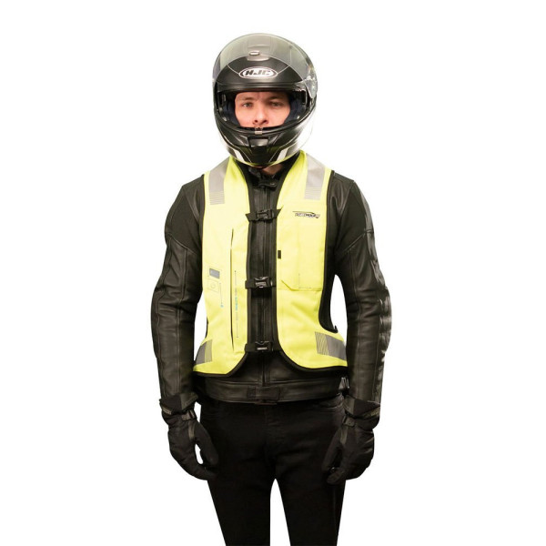 Мотоциклетний жилет з повітряною подушкою Helite E-Turtle 2 + Датчик SDU флуо жовтий