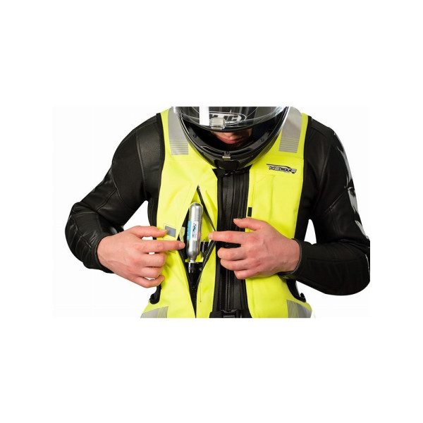 Мотоциклетний жилет з повітряною подушкою Helite E-Turtle 2 + Датчик SDU флуо жовтий