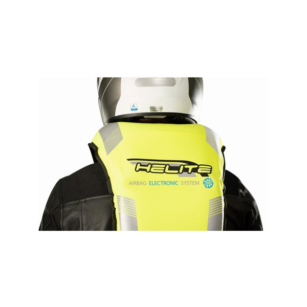 Мотоциклетний жилет з повітряною подушкою Helite E-Turtle 2 + Датчик SDU флуо жовтий
