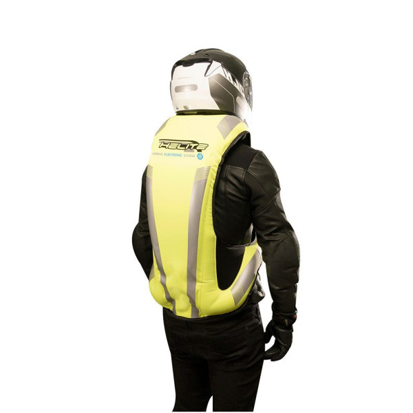 Мотоциклетний жилет з повітряною подушкою Helite E-Turtle 2 + Датчик SDU флуо жовтий