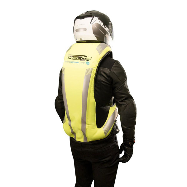 Мотоциклетний жилет з повітряною подушкою Helite E-Turtle 2 + Датчик SDU флуо жовтий