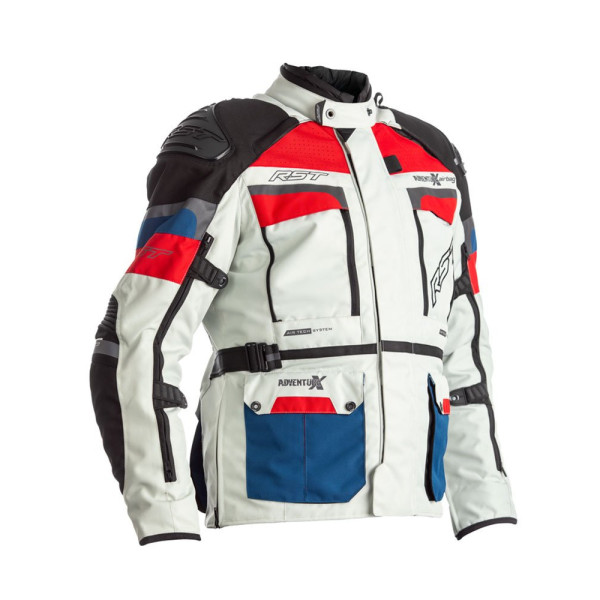 Мотоциклетна куртка з повітряною подушкою RST Pro Series Adventure-X Airbag синьо-червона