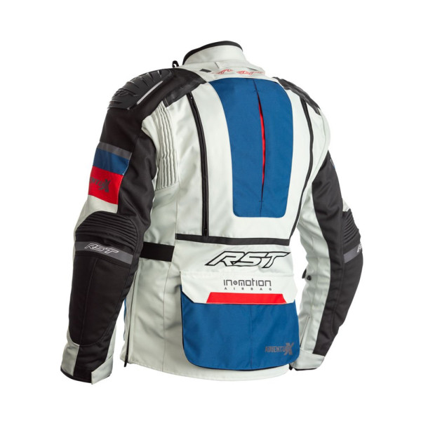 Мотоциклетна куртка з повітряною подушкою RST Pro Series Adventure-X Airbag синьо-червона
