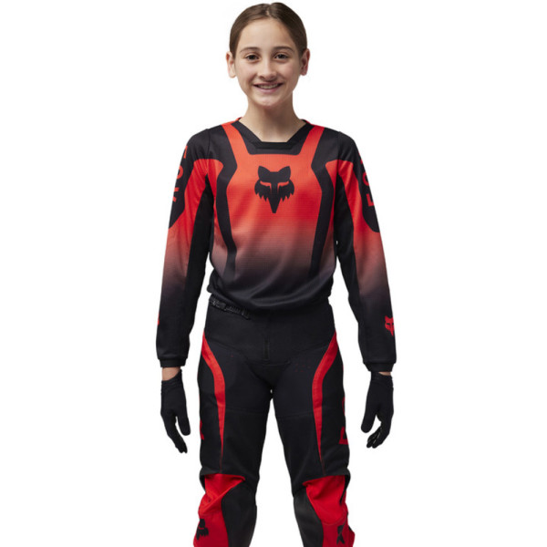 Кросова кофта дитяча Fox 180 Lean чорна-червона