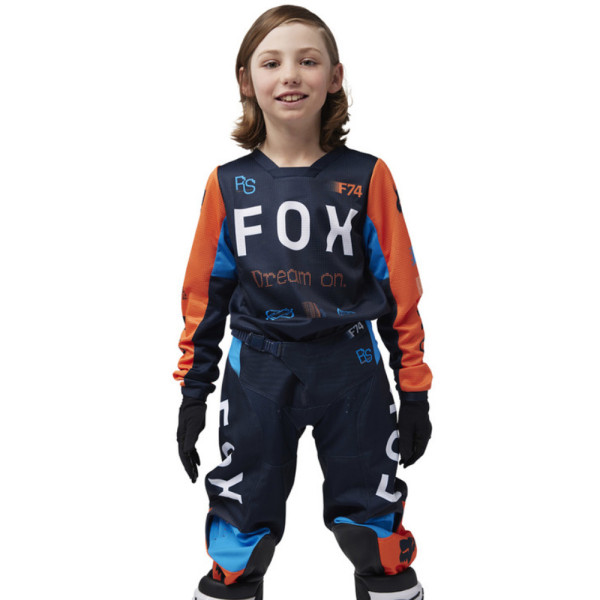 Кросова кофта дитяча Fox 180 Lean чорний-помаранчевий