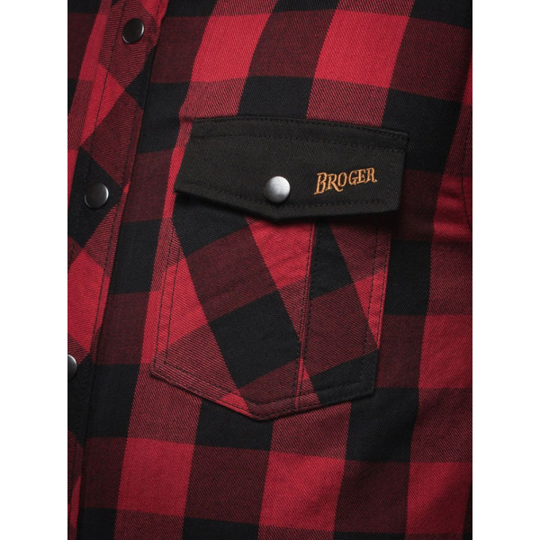 Мотоциклетна сорочка Alaska Broger червоно-чорна