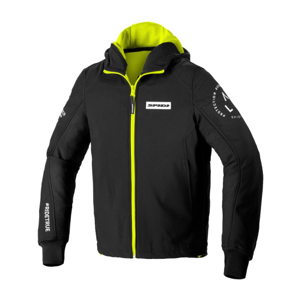 Мотоциклетна кофта Spidi Hoodie Armor Evo чорна-флюо