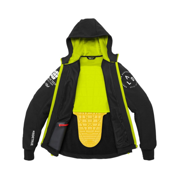 Мотоциклетна кофта Spidi Hoodie Armor Evo чорна-флюо