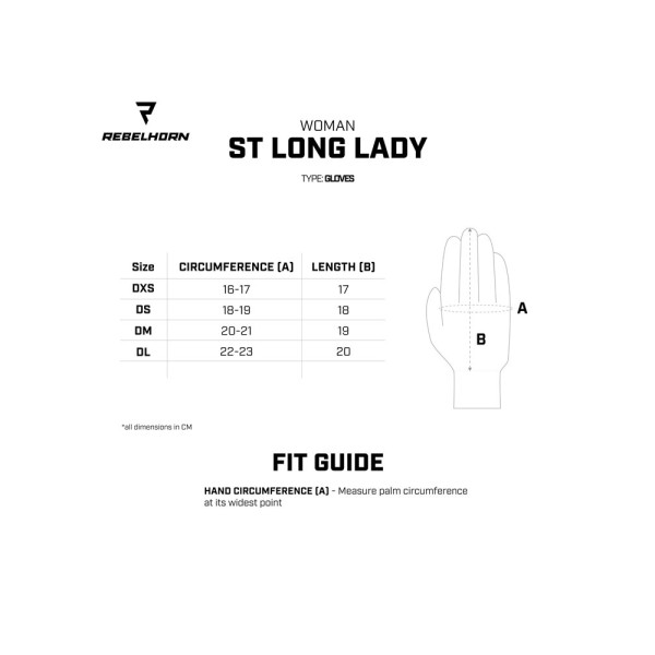 Жіночі мотоциклетні рукавички Rebelhorn ST Long чорні-флюо жовті