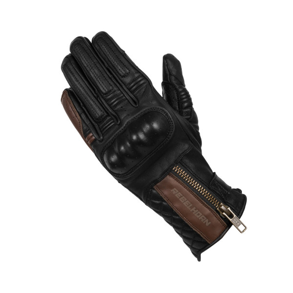 Жіночі мотоциклетні рукавички Rebelhorn Hunter коричневі