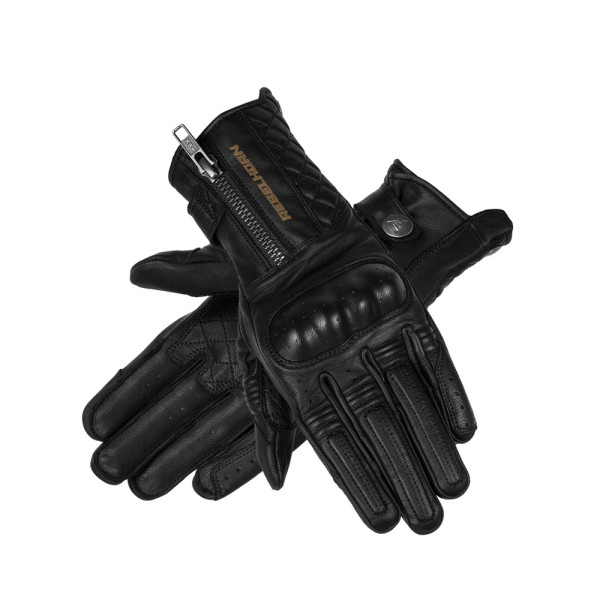 Жіночі мотоциклетні рукавички Rebelhorn Hunter чорні