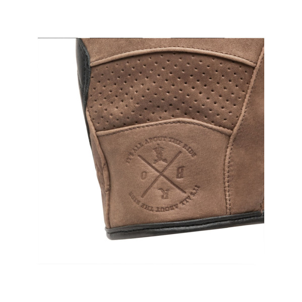 Рукавички мотоциклетні жіночі шкіряні Broger California коричневі