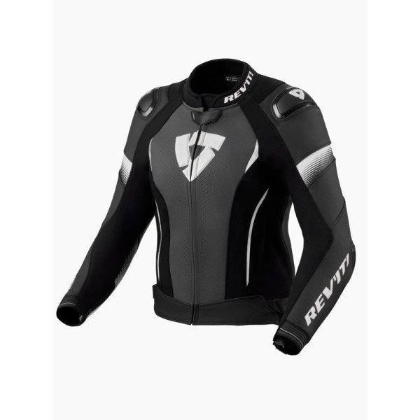 Жіноча мотоциклетна куртка шкіряна REV’IT! Xena 4 Pro чорна-біла