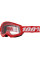 Дитячі мотоциклетні окуляри 100% Strata 2 з прозорим склом червоно-білі
