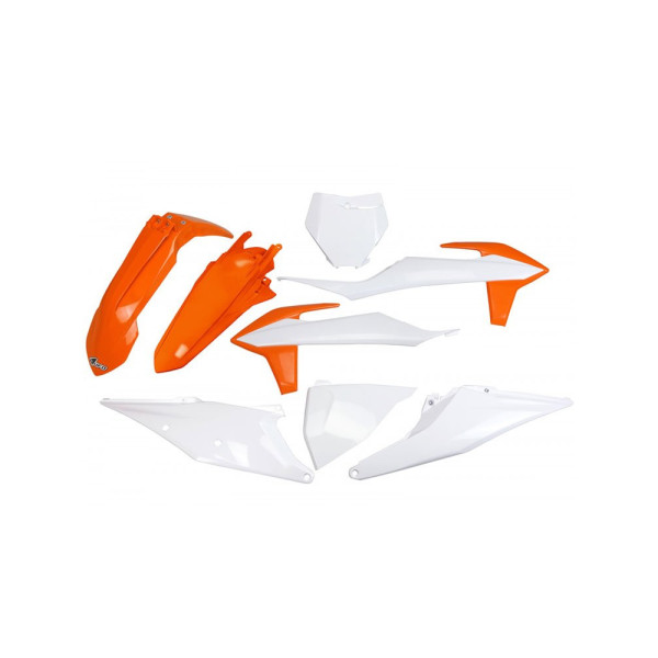 Комплект пластикових UFO для KTM SX / SX-F (19-22) біло-помаранчевий