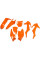 Комплект пластикових UFO для KTM SX / SX-F (16-18) помаранчевий-флуо