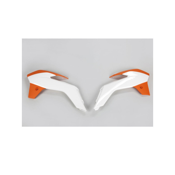 Захисники радіатора UFO для KTM SX 85 (13-17) біло-помаранчеві