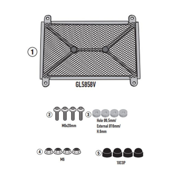 Захист радіатора Kappa Kawasaki Eliminator 500 (24-) чорний