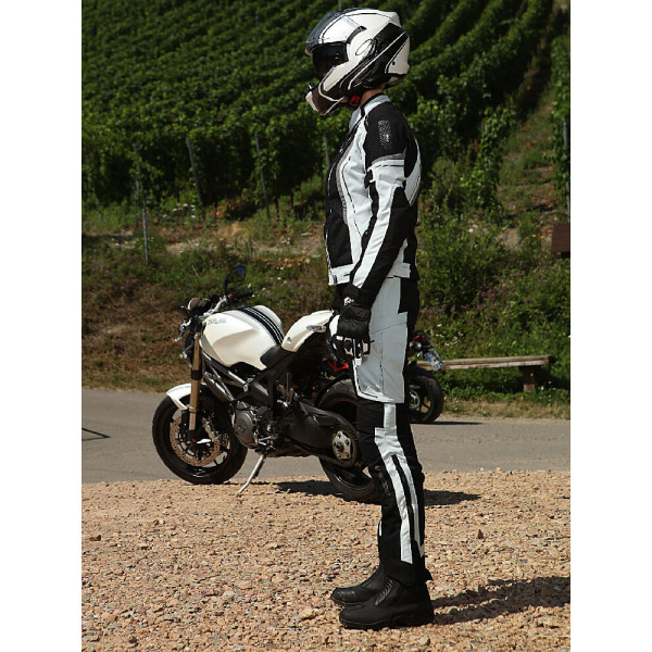 Жіночі мотоциклетні штани Modeka Khao Air чорного-сірого кольору