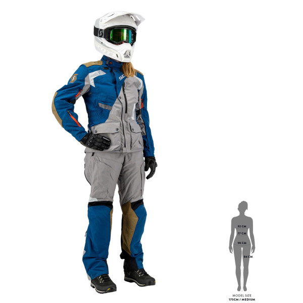 Жіночі мотоциклетні текстильні штани Scott Dualraid Dryo синьо-сірі