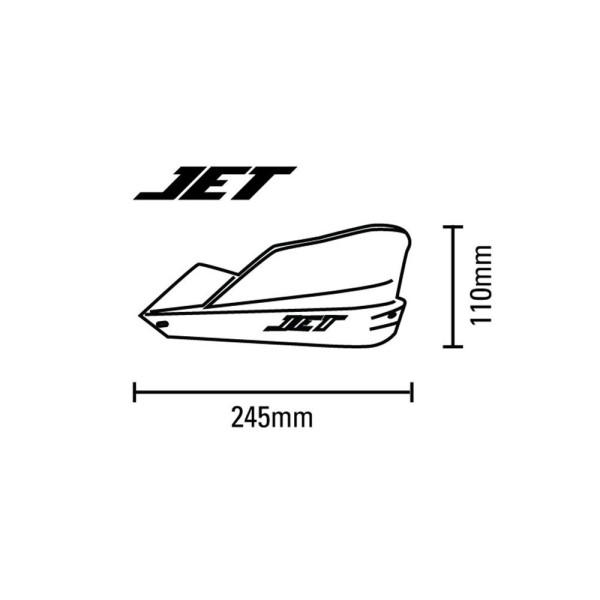 Гандбарі Barkbusters Jet + набір кріплень гандбарів до Kawasaki KRL 650 (22-) жовті